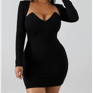 Black Bodycon Long Sleeve Dress